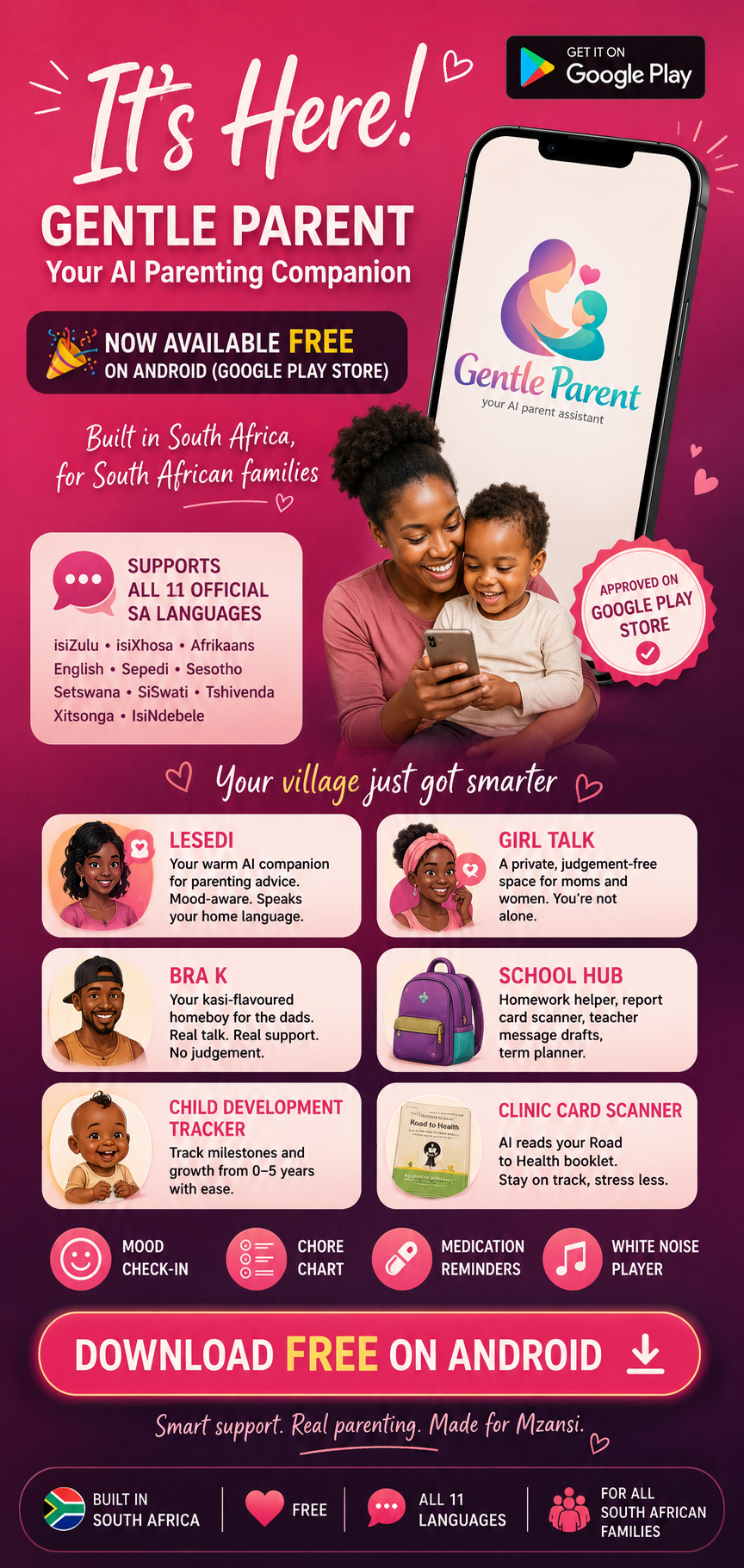 Gentle Parent launch flyer